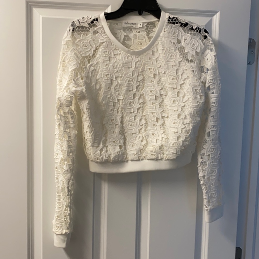Tularosa white cropped top.